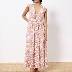 Fun, summer MIDI dress with wine glasses , candlesticks and Paris vibes